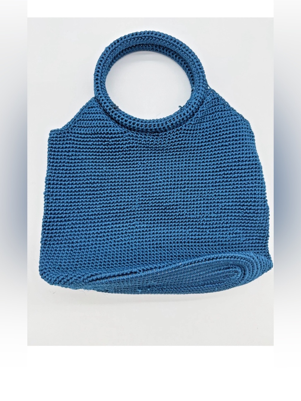 Anthropologie Blue Crochet Mini Boho Hand Bag
